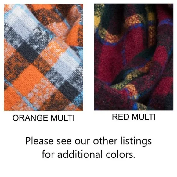 Tartan Plaid Infinity Scarf - Versatile Warm & Comfy - Vegan Friendly - Picture 5 of 5